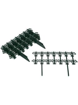 Ограждение декоративное, 25 × 180 см, 5 секций, пластик, зелёное, «Классика»