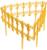 Ограждение декоративное, 25 × 180 см, 5 секций, пластик, жёлтое, «Классика»