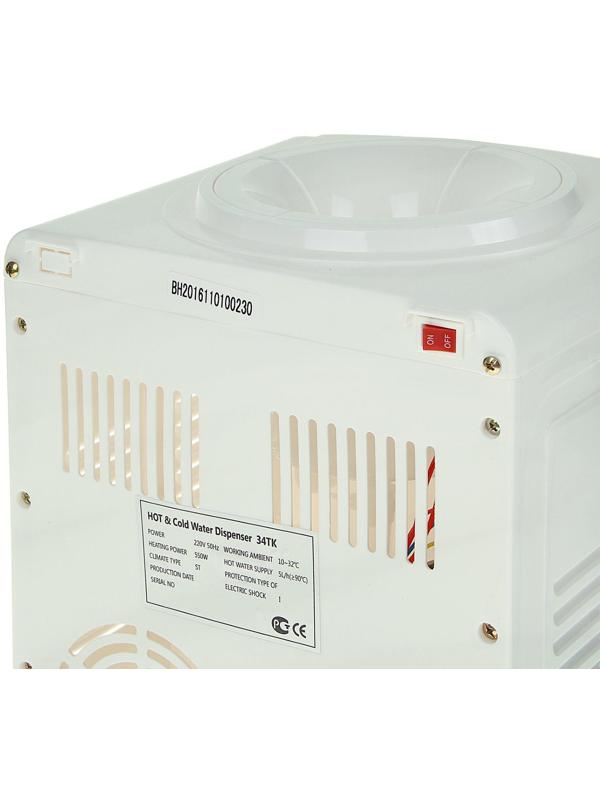 Кулер для воды LESOTO 34 TK, только нагрев, 550 Вт, белый