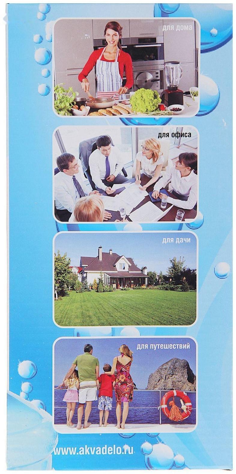 Помпа для воды LESOTO Ideal, механическая, под бутыль от 11 до 19 л, голубая