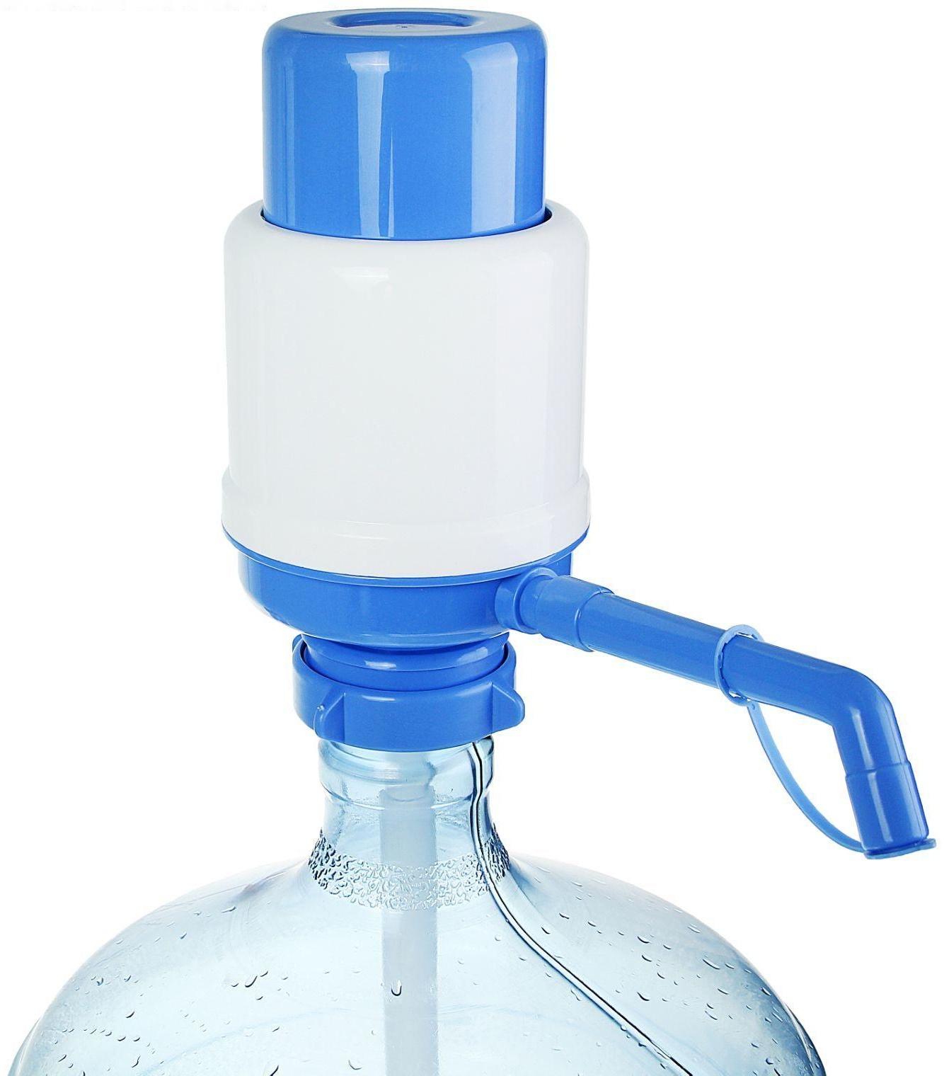 Помпа для воды LESOTO Ideal, механическая, под бутыль от 11 до 19 л, голубая