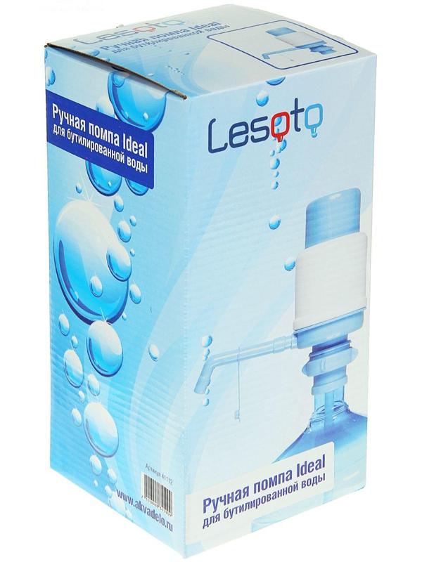 Помпа для воды LESOTO Ideal, механическая, под бутыль от 11 до 19 л, голубая