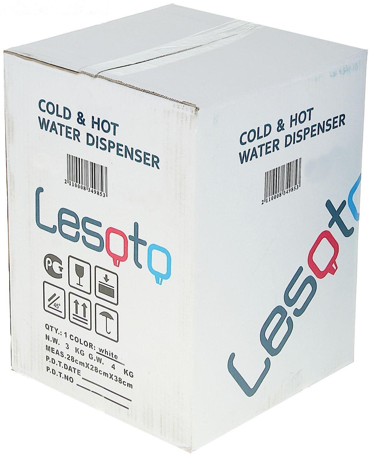 Кулер для воды LESOTO 34 TD, нагрев и охлаждение, 500-550/68 Вт, белый