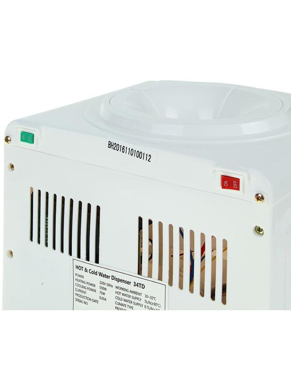 Кулер для воды LESOTO 34 TD, нагрев и охлаждение, 500-550/68 Вт, белый