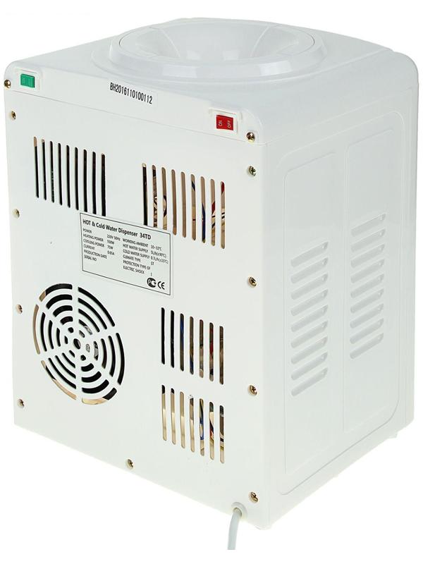 Кулер для воды LESOTO 34 TD, нагрев и охлаждение, 500-550/68 Вт, белый