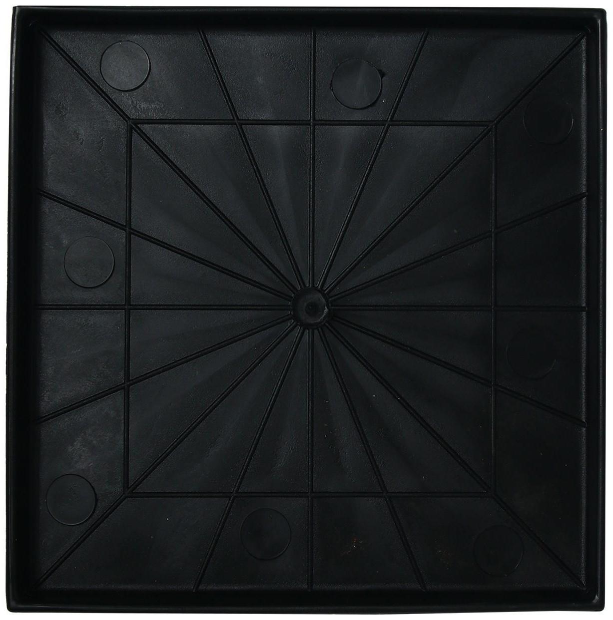 Поддон для рассады, 21 × 21 × 1.7 см, пластик, чёрный