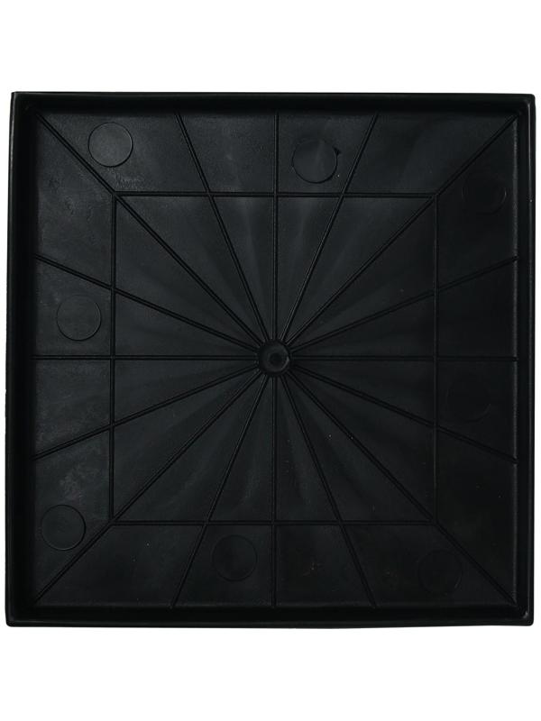 Поддон для рассады, 21 × 21 × 1.7 см, пластик, чёрный