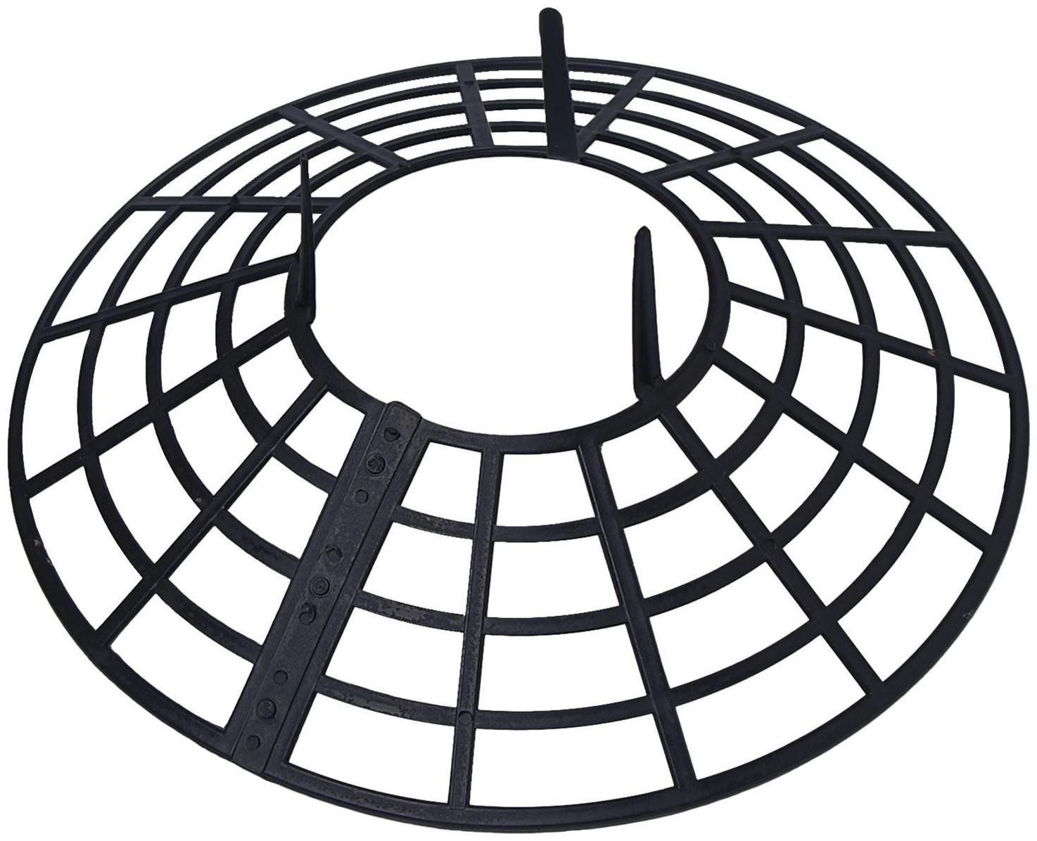 Кустодержатель для клубники, d = 25.5 см, пластик, набор 5 шт., чёрный