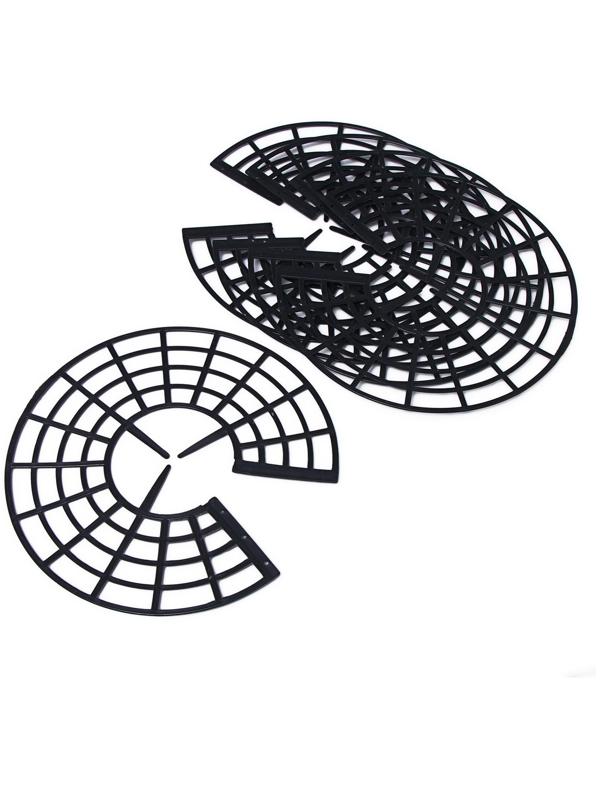 Кустодержатель для клубники, d = 25.5 см, пластик, набор 5 шт., чёрный