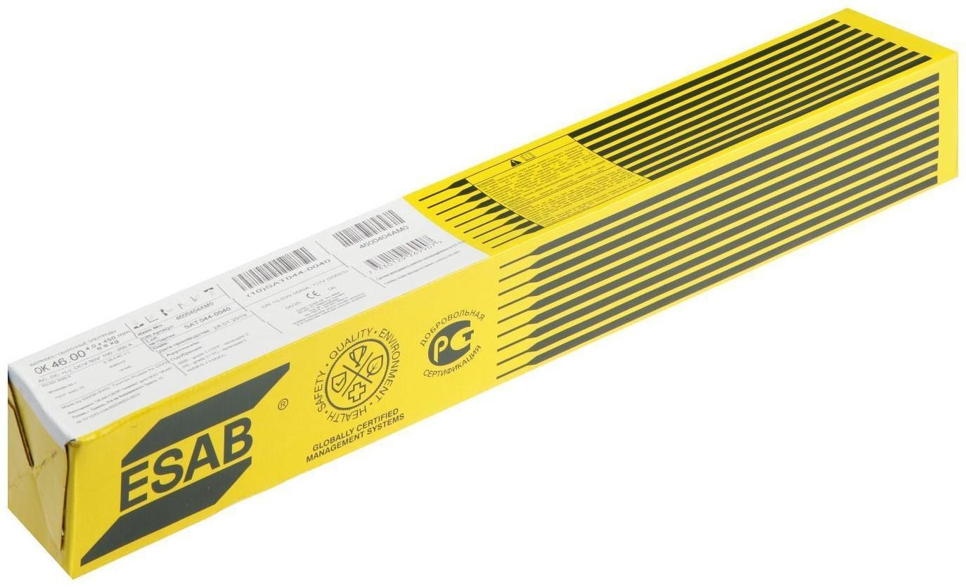 Электроды ESAB ОК 46, d=4 мм, 450 мм, 6.6 кг