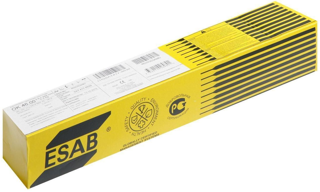 Электроды ESAB ОК 46, d=3 мм, 350 мм, 5.3 кг