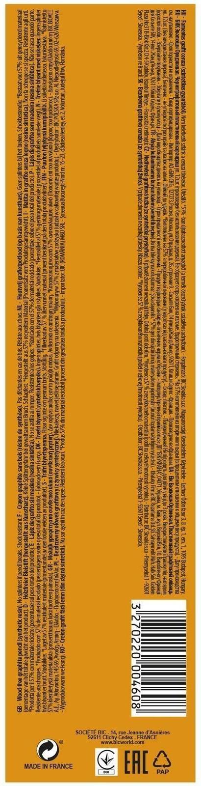 Карандаш чернографитный (простой) НВ, BIC Evolution, заточенный, пластик, без ластика, шестигранный, зеленый корпус