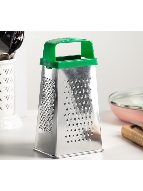 Тёрка «Универсал», 4 грани, с пластмассовой ручкой, 11×8,5×22 см, цвет МИКС