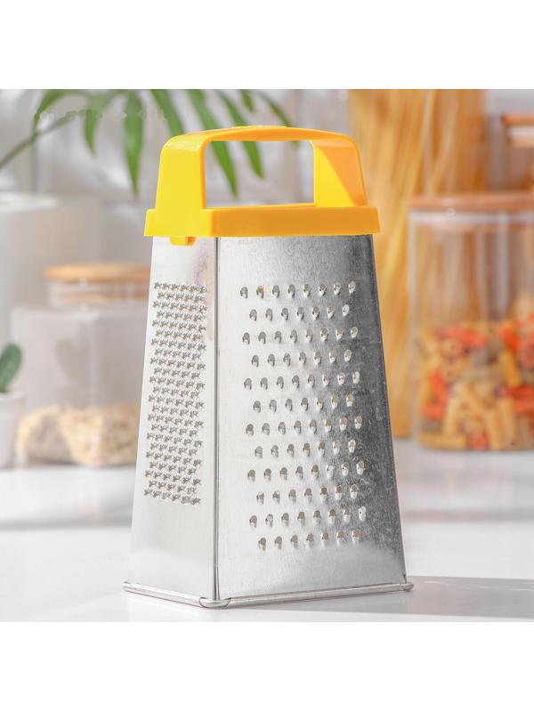 Тёрка «Универсал», 4 грани, с пластмассовой ручкой, 11×8,5×22 см, цвет МИКС