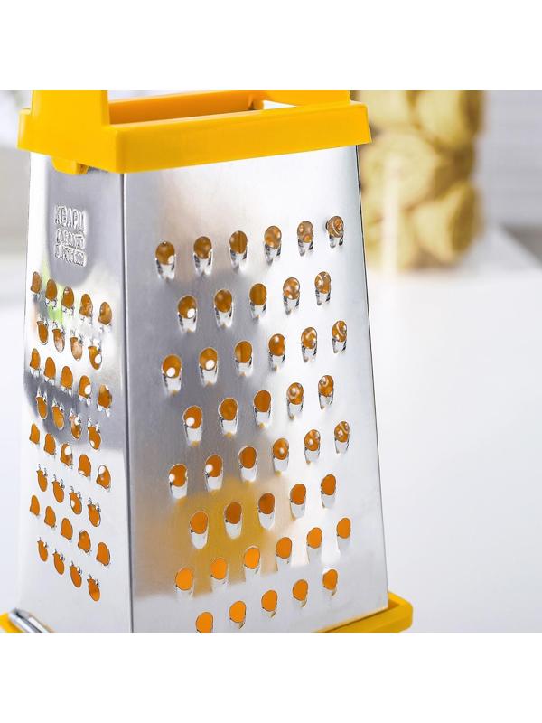 Тёрка «Комфорт», 4 грани и контейнер 450 мл, 11×8,5×27 см, цвет МИКС