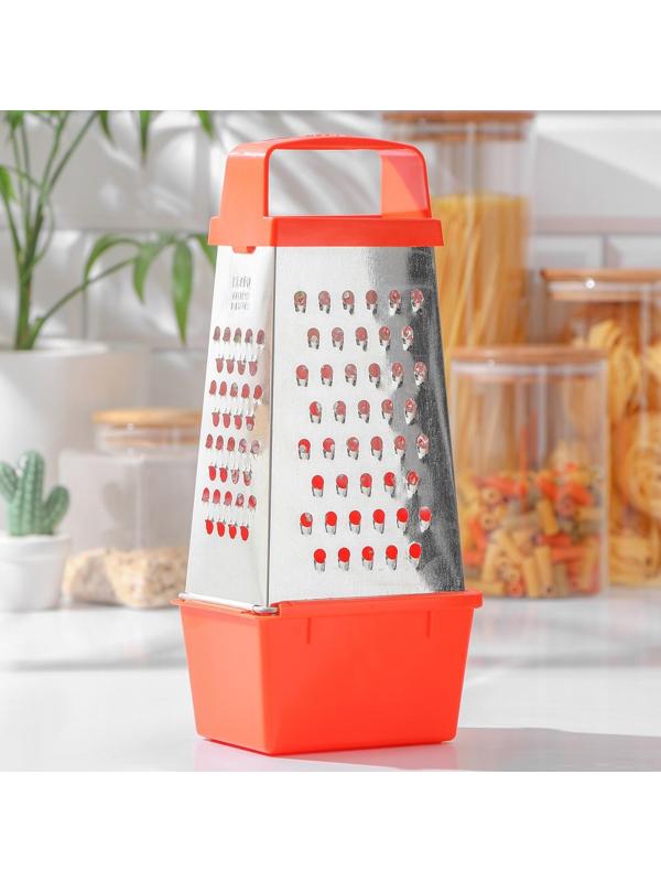 Тёрка «Комфорт», 4 грани и контейнер 450 мл, 11×8,5×27 см, цвет МИКС