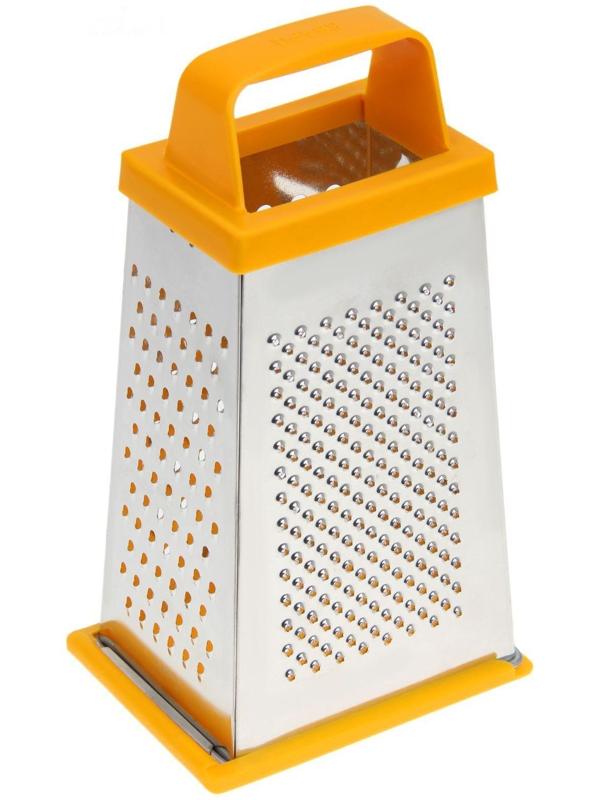 Тёрка «Универсал», 4 грани,с крышкой-дозатором и с пластмассовой ручкой 11×8,5×22 см, цвет МИКС