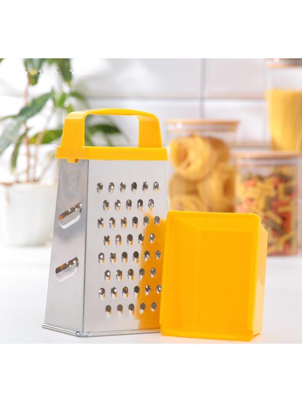 Тёрка «Комфорт», 4 грани и контейнер 450 мл, 11×8,5×27 см, цвет МИКС