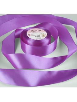 Лента атласная, 40 мм × 23 ± 1 м, цвет фиалковый №155