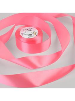 Лента атласная, 40 мм × 23 ± 1 м, цвет насыщенный розовый №05