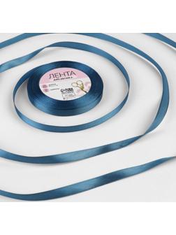 Лента атласная, 10 мм × 23 ± 1 м, цвет лазурно-синий №36