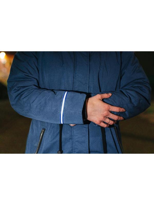 Светоотражающая лента-стропа, 10 мм, 5 ± 1 м, цвет тёмно-синий