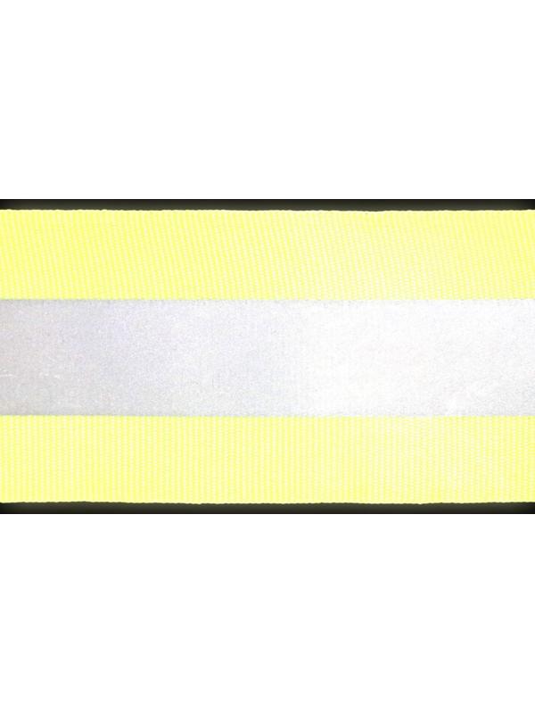 Светоотражающая лента-стропа, 50 мм, 5 ± 1 м, цвет салатовый