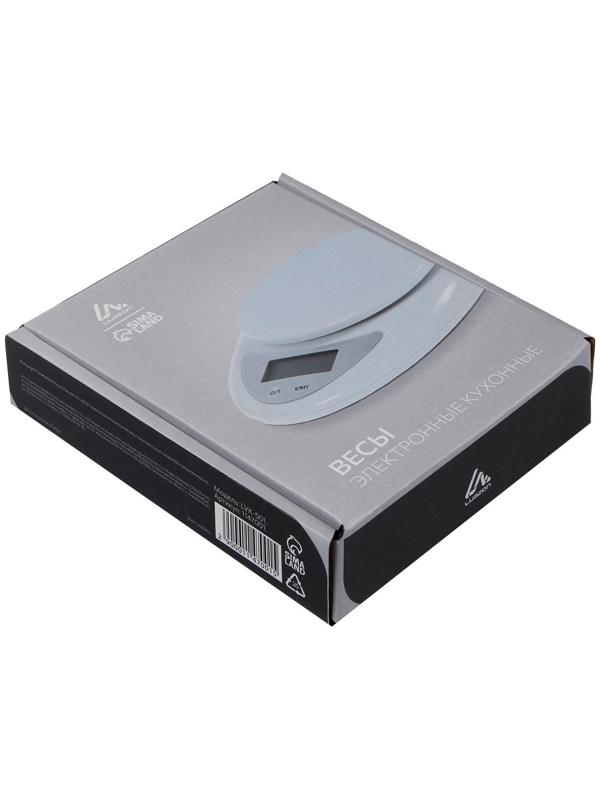 Весы кухонные Luazon LVK-501, электронные, до 5 кг, белые