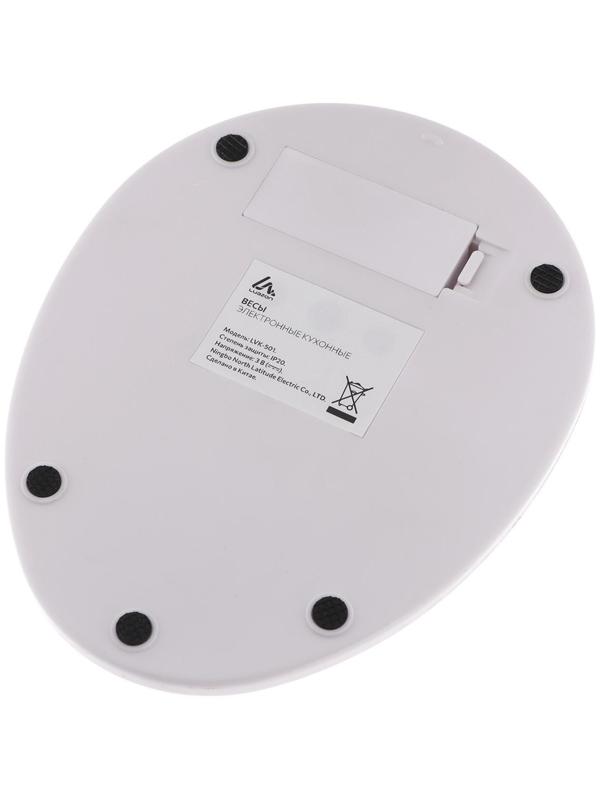 Весы кухонные Luazon LVK-501, электронные, до 5 кг, белые