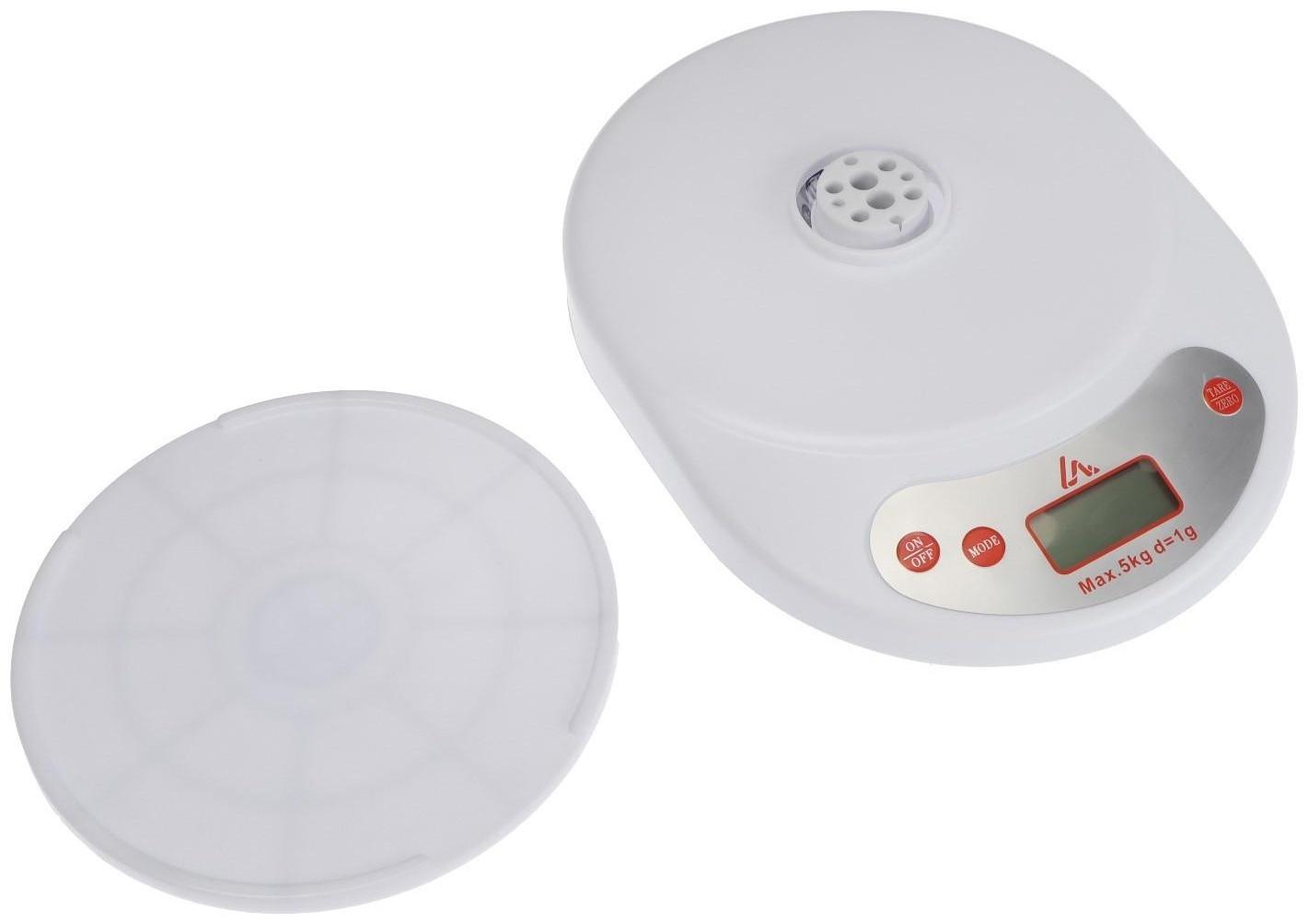 Весы кухонные Luazon LV 504, электронные, до 5 кг, МИКС