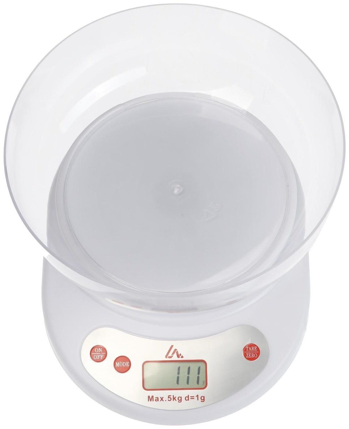 Весы кухонные Luazon LV 504, электронные, до 5 кг, МИКС