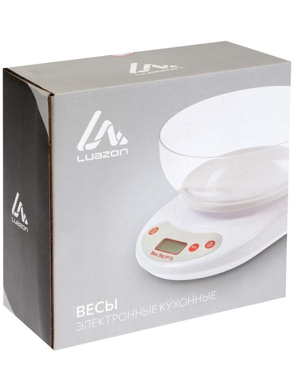 Весы кухонные Luazon LV 504, электронные, до 5 кг, МИКС
