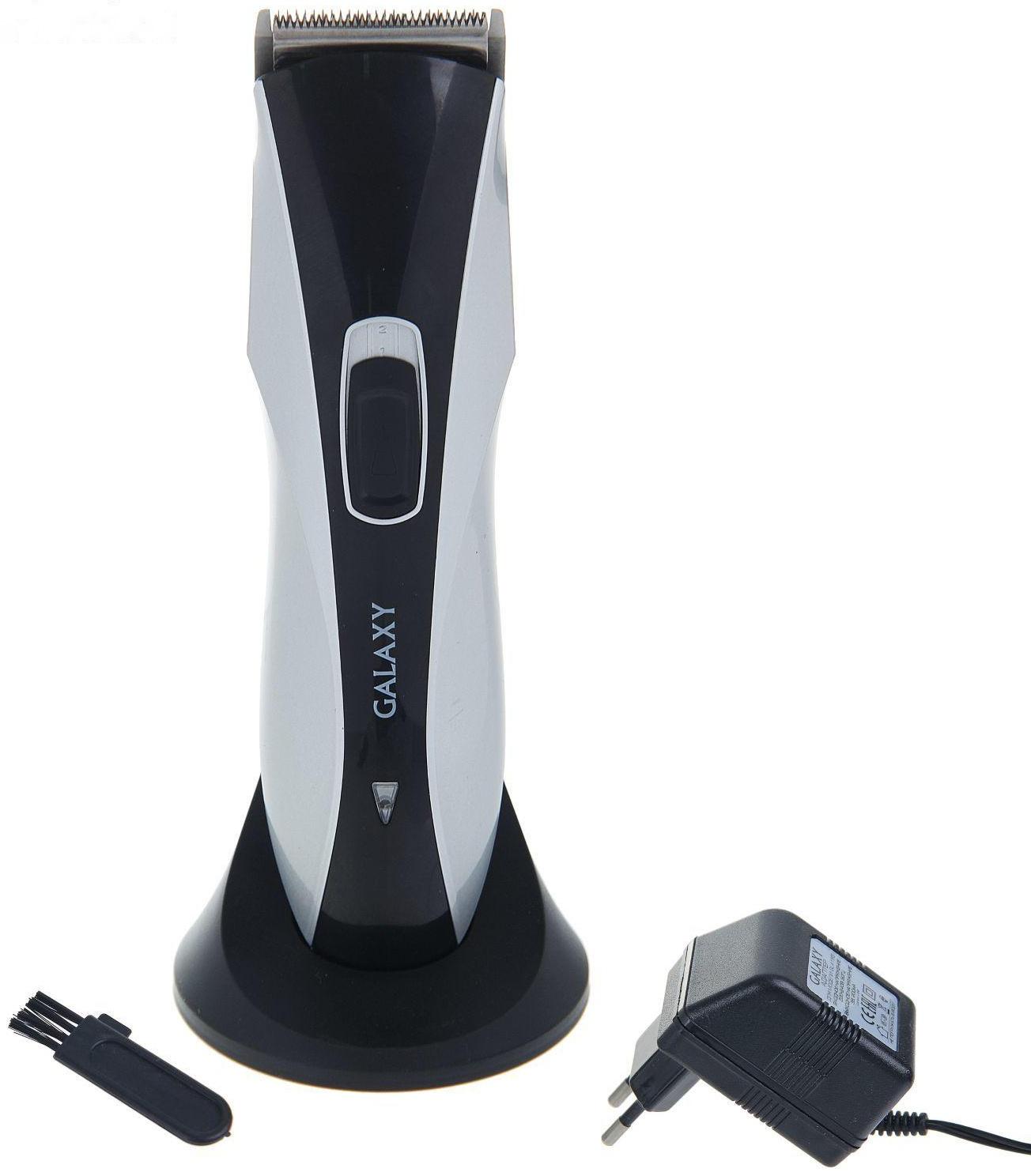 Машинка для стрижки Galaxy GL 4155, 3 Вт, АКБ, 4 насадки, лезвия из нерж. стали