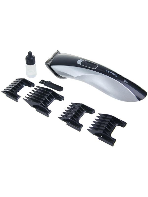 Машинка для стрижки Galaxy GL 4155, 3 Вт, АКБ, 4 насадки, лезвия из нерж. стали