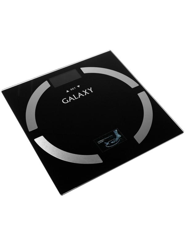 Весы напольные Galaxy GL 4850, диагностические, до 180 кг, 2хAAA, стекло, чёрные