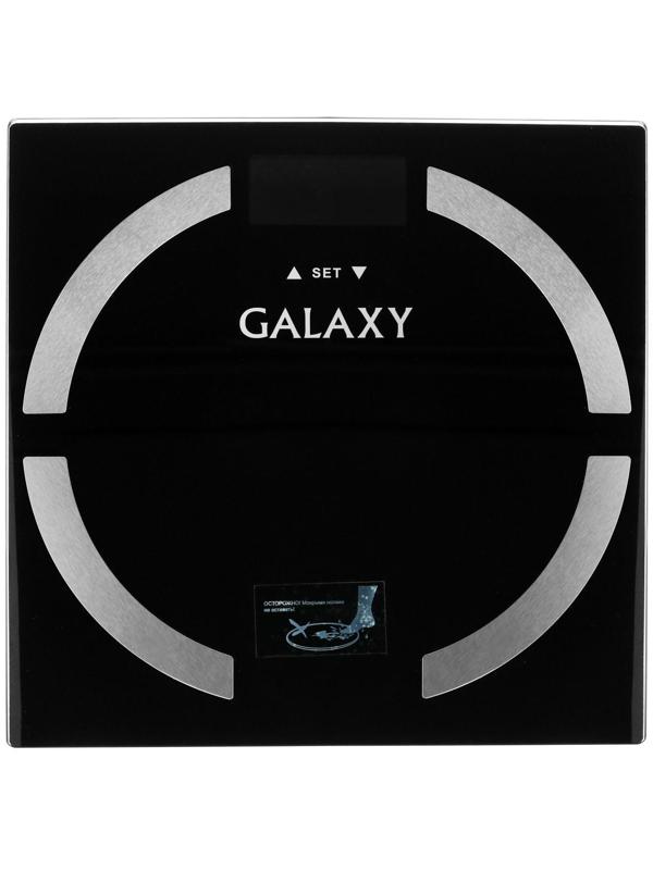 Весы напольные Galaxy GL 4850, диагностические, до 180 кг, 2хAAA, стекло, чёрные