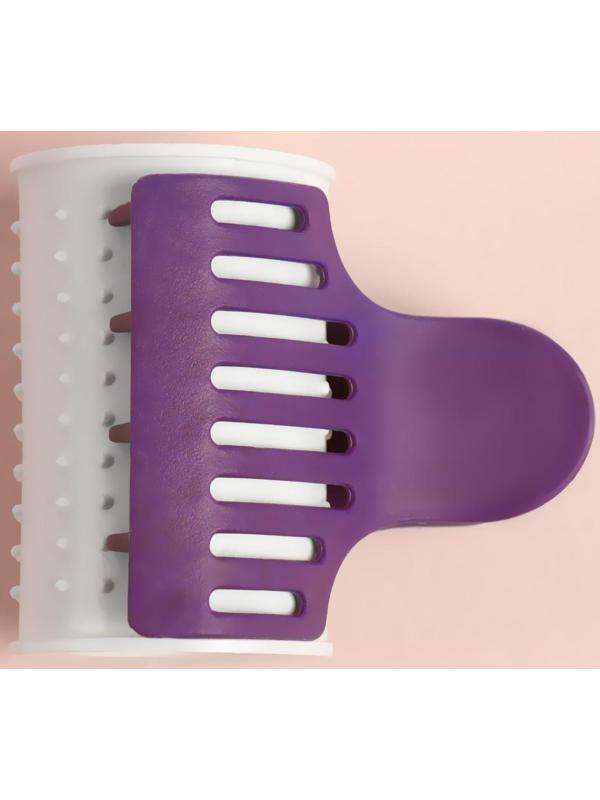 Термобигуди с крабом, d = 3,8 см, 4 шт, цвет красный