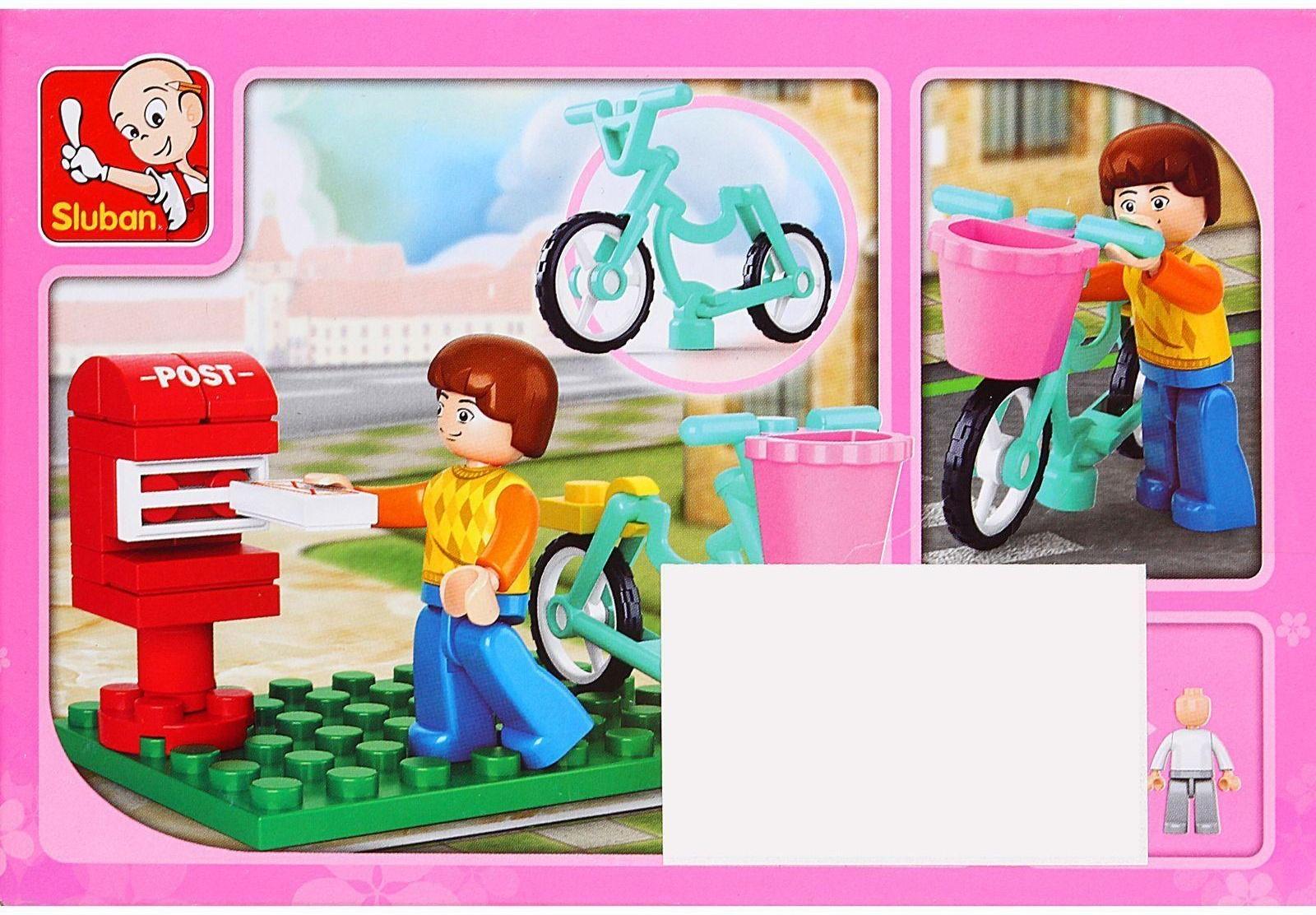 Конструктор «Розовая мечта: курьер на велосипеде», 29 деталей