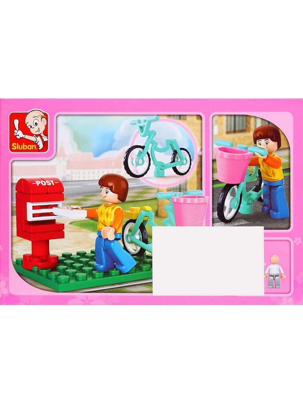 Конструктор «Розовая мечта: курьер на велосипеде», 29 деталей