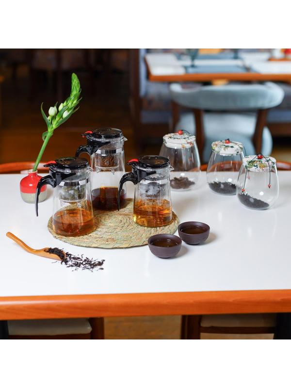 Чайник стеклянный заварочный Magistro «Мантана», 750 мл, с пластиковым ситом