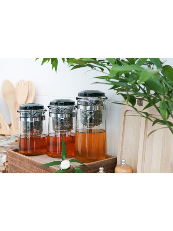 Чайник стеклянный заварочный Magistro «Мантана», 750 мл, с пластиковым ситом