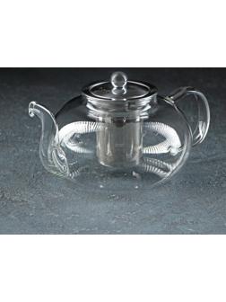 Чайник стеклянный заварочный «Калиопа», 1 л, металлическое сито