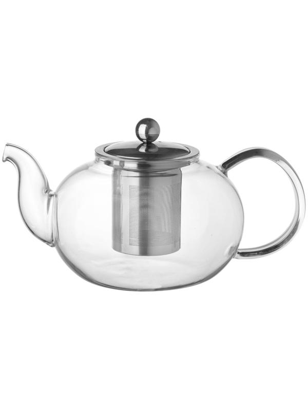 Чайник стеклянный заварочный «Калиопа», 1 л, металлическое сито