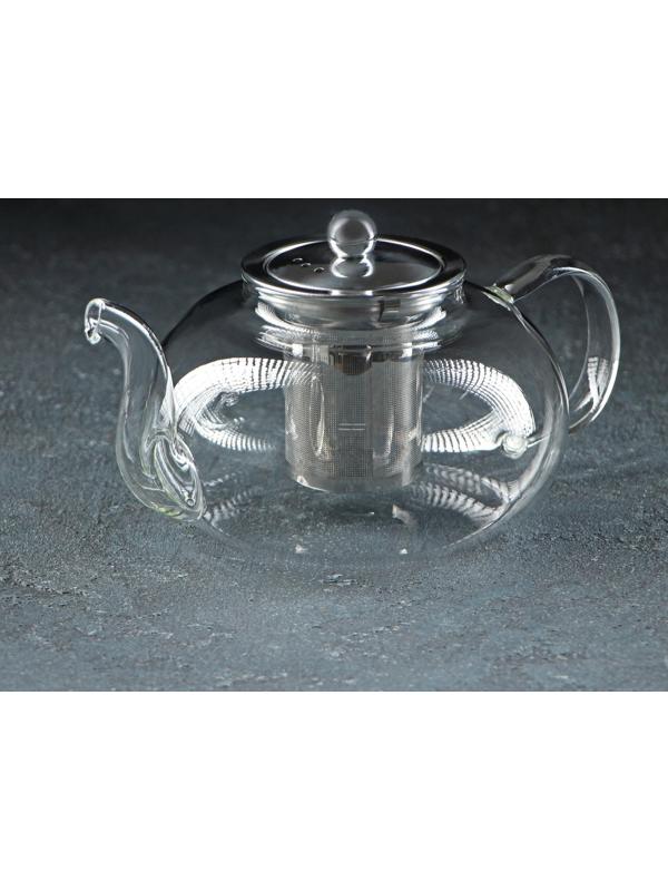 Чайник стеклянный заварочный «Калиопа», 1 л, металлическое сито