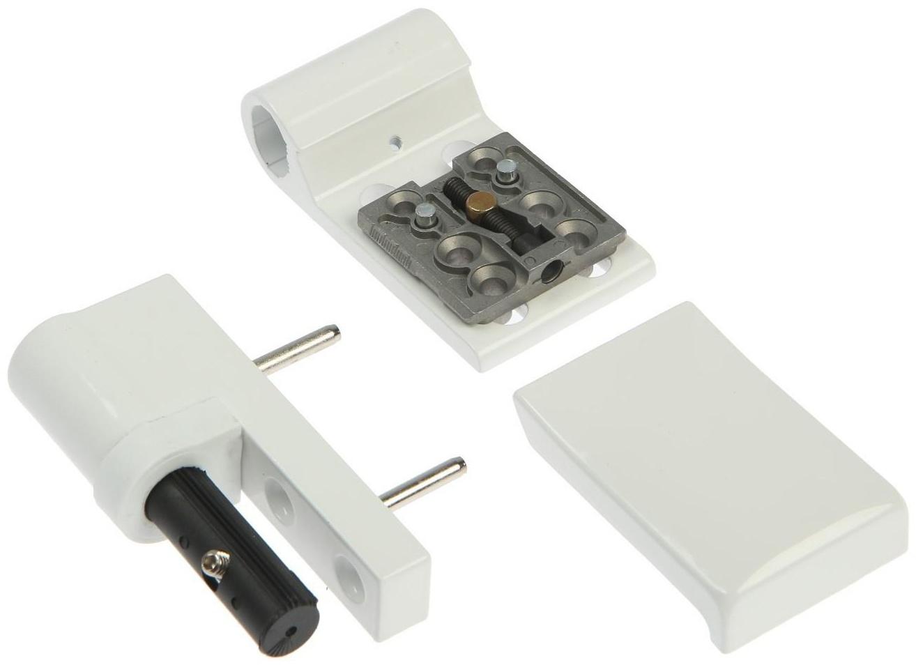 Петля для пластиковой двери, до 120 кг, белая