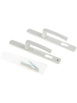 Гарнитур нажимной для двери, 92 мм, белый