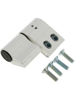 Петля для алюминиевой двери, до 120 кг, двухсекционная, белая