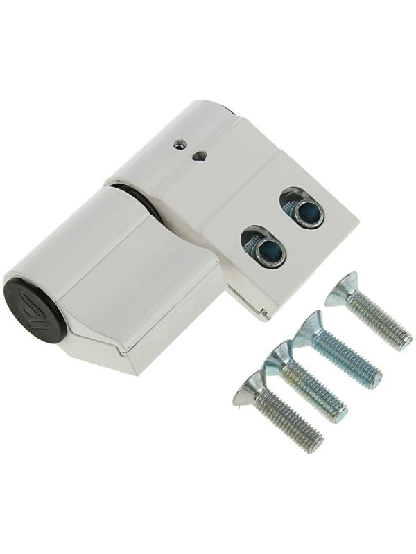 Петля для алюминиевой двери, до 120 кг, двухсекционная, белая