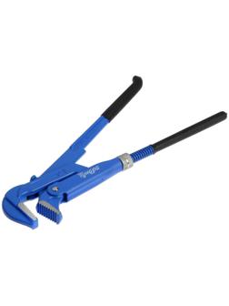 Ключ трубный рычажный ТУНДРА, плоский зажим 90°, раскрытие до 35 мм, №1, 1