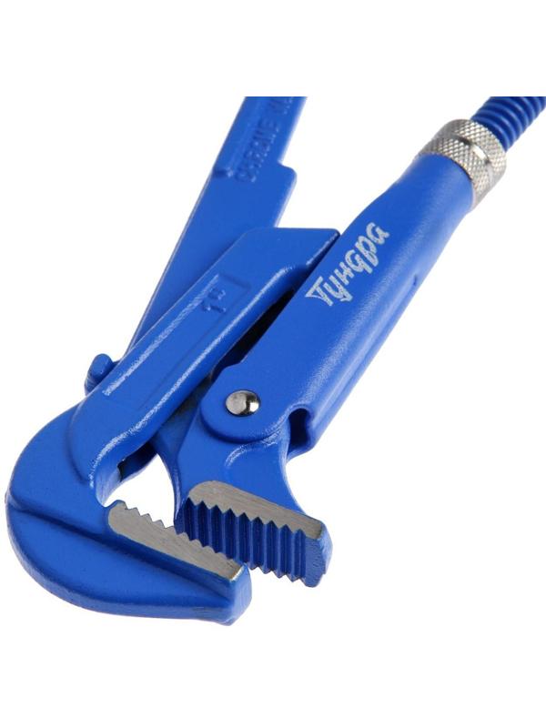 Ключ трубный рычажный ТУНДРА, плоский зажим 90°, раскрытие до 35 мм, №1, 1